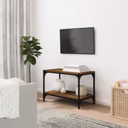 Ce meuble TV accrocheur dégage une touche de charme industriel qui s'intègre parfaitement à la décoration de votre pièce. Mat ...