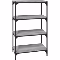 VidaXL 819330, Gris, Chêne, Acier, Bois, 600 mm, 330 mm, 1000 mm