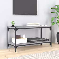 Ce meuble TV accrocheur dégage une touche de charme industriel qui s'intègre parfaitement à la décoration de votre pièce. Mat ...