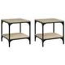 vidaXL Tables d'appoint 2 pcs Chêne sonoma 40x40x40 cm Bois ingénierie