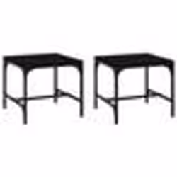 vidaXL Tables d'appoint 2 pcs Noir 40x40x35 cm Bois d'ingénierie