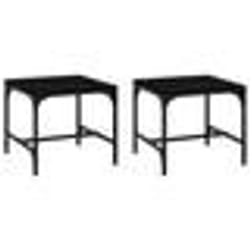 vidaXL Tables d'appoint 2 pcs Noir 40x40x35 cm Bois d'ingénierie