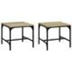 vidaXL Tables d'appoint 2 pcs Chêne sonoma 40x40x35 cm Bois ingénierie