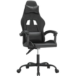 Chaise De Jeu Pivotante Noir Similicuir Vidaxl