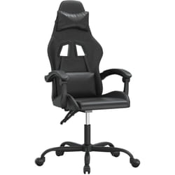 Chaise De Jeu Pivotante Noir Similicuir Vidaxl