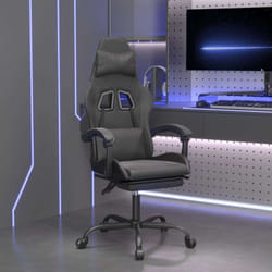 Chaise De Jeu Pivotante Avec Repose-pied Noir Similicuir Vidaxl