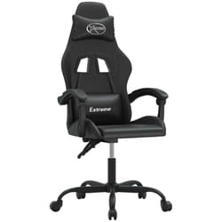 Chaise De Jeu Pivotante Noir Similicuir Vidaxl