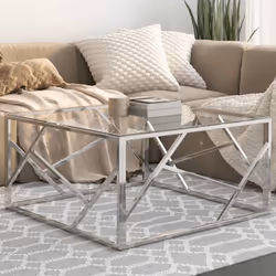 Alliant fonctionnalité et beauté, cette table basse sera le point central de votre pièce. Dessus en verre : le dessus de la t ...