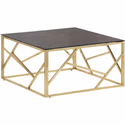 Alliant fonctionnalité et beauté, cette table basse sera le point central de votre pièce. Dessus en verre avec finition en ma ...