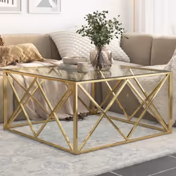 Alliant fonctionnalité et beauté, cette table basse sera le point central de votre pièce. Dessus en verre : le dessus de la t ...