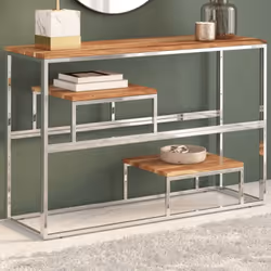 Alliant fonctionnalité et beauté, cette table console sera le point central de votre pièce. Dessus en bois d'acacia massif :  ...