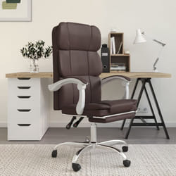Fauteuil Inclinable De Bureau Marron Similicuir