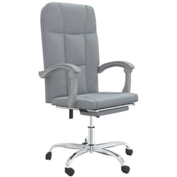 Fauteuil Inclinable De Bureau Gris Clair Tissu Vidaxl