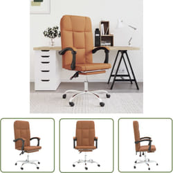 Fauteuil Inclinable De Bureau Marron Similicuir
