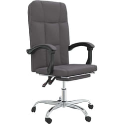 Fauteuil Inclinable De Bureau Gris Similicuir Vidaxl