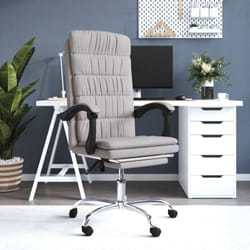 Fauteuil Inclinable De Bureau Taupe Tissu Vidaxl