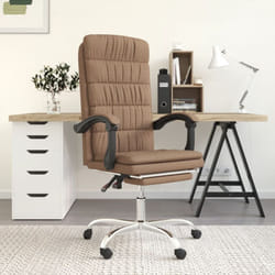 Fauteuil Inclinable De Bureau Marron Tissu Vidaxl