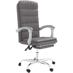 Fauteuil Inclinable De Bureau Gris Similicuir Vidaxl