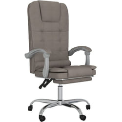 Fauteuil De Massage Inclinable De Bureau Taupe Tissu Vidaxl