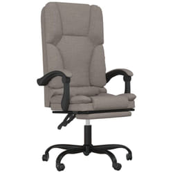 Fauteuil De Massage Inclinable De Bureau Taupe Tissu Vidaxl