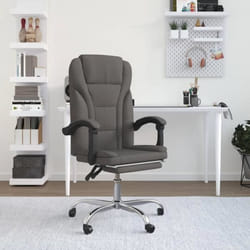 Fauteuil Inclinable De Bureau Gris Foncé Tissu
