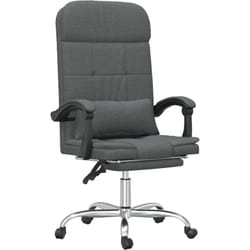 Fauteuil De Massage Inclinable De Bureau Gris Foncé Tissu Vidaxl
