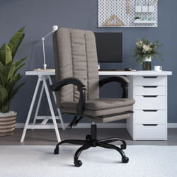Fauteuil Inclinable De Bureau Taupe Tissu Vidaxl