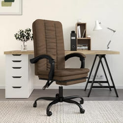 Fauteuil Inclinable De Bureau Marron Tissu Vidaxl
