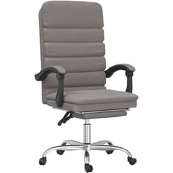 Fauteuil De Massage Inclinable De Bureau Taupe Tissu Vidaxl