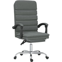 Fauteuil De Massage Inclinable De Bureau Gris Foncé Tissu Vidaxl