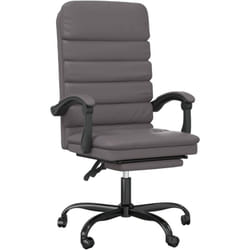 Fauteuil De Massage Inclinable De Bureau Gris Similicuir Vidaxl
