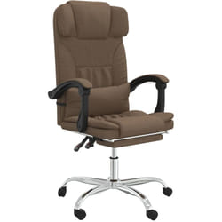 Fauteuil De Massage Inclinable De Bureau Marron Tissu Vidaxl