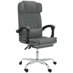 Fauteuil De Massage Inclinable De Bureau Gris Foncé Tissu Vidaxl