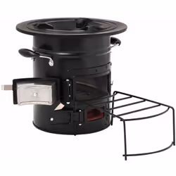 Ce poêle à bois de camping sert d'ustensile de cuisine lorsque vous avez des activités de plein air tout en créant de la chal ...