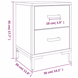 VidaXL 349911 Table de nuit et table de chevet Marron - Vue supplémentaire 8