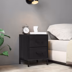 VidaXL 349912 Table de nuit et table de chevet Noir