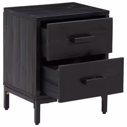 VidaXL 349912 Table de nuit et table de chevet Noir - Vue supplémentaire 4