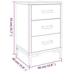 VidaXL 349913 Table de nuit et table de chevet Marron - Vue supplémentaire 8