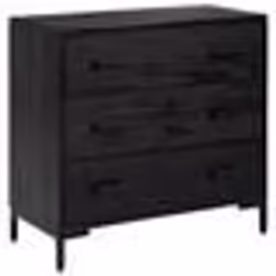 vidaXL Commode Noir 75x35x70 cm Bois de pin massif
