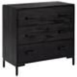 vidaXL Commode Noir 75x35x70 cm Bois de pin massif