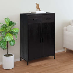 Vidaxl - tagère à chaussures Noir 75x40x110 cm Bois pin massif