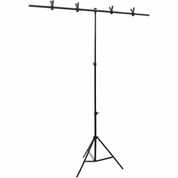 Vidaxl - Support de fond en forme de t Noir 151x60x(70-200) cm