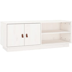 Vidaxl - Meuble tv Blanc 105x34x40 cm Bois de pin massif