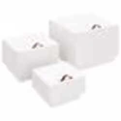 vidaXL Boîtes de rangement et couvercles 3pcs Blanc Bois massif de pin