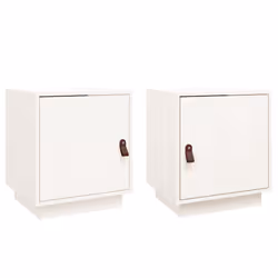 VidaXL 818278, Blanc, Polyuréthane (PU), Bois, 400 mm, 340 mm, 450 mm, 2 pièce(s)