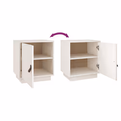 VidaXL 818278 Table de nuit et table de chevet Blanc - Vue supplémentaire 8