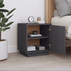 VidaXL 818279 Table de nuit et table de chevet Gris - Vue supplémentaire 3