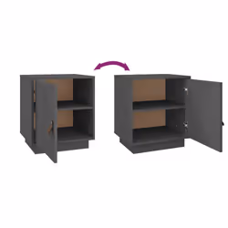 VidaXL 818280 Table de nuit et table de chevet Gris - Vue supplémentaire 8