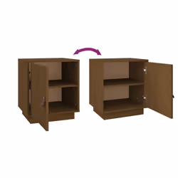 VidaXL 818282 Table de nuit et table de chevet Marron - Vue supplémentaire 8