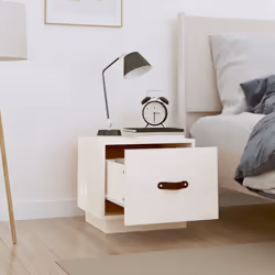 VidaXL 818288 Table de nuit et table de chevet Blanc